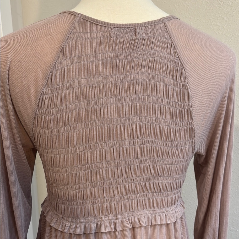 Pink Smocked Ruffled Blouse - Picture 7 of 8